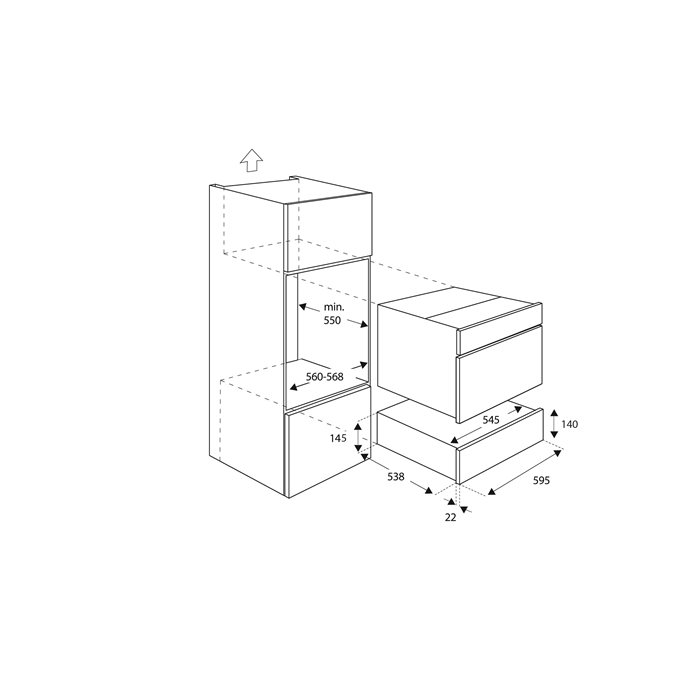 60x15cm warmhoudlade | Bertazzoni