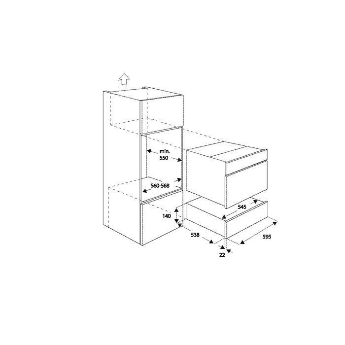 60x15cm warmhoudlade | Bertazzoni