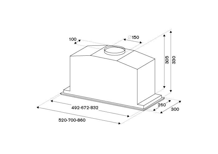 52 cm geïntegreerd | Bertazzoni