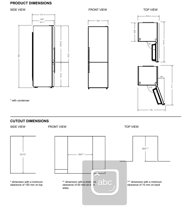 60 cm vrijstaande koel-vriescombinatie, roestvrijstaal | Bertazzoni