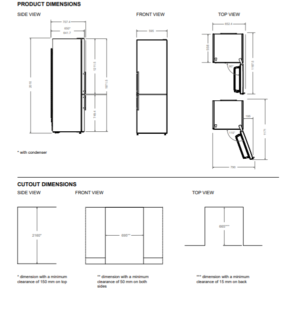 60 cm vrijstaande koel-vriescombinatie, roestvrijstaal | Bertazzoni